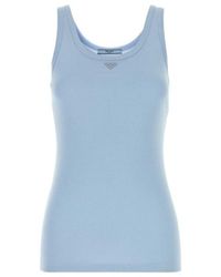 Prada - Ribbed Tank Top - Lyst
