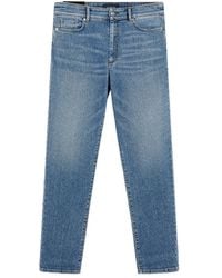 Sportmax - Logo Patch Straight Leg Jeans - Lyst