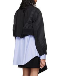 Sacai - Panelled Buttoned Bomber Jacket - Lyst
