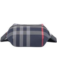 Burberry - Check Pattern Zipped Belt Bag - Lyst
