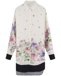 Dior - Dior Silk Shirt With Dior Hortensia Garden Print - Lyst