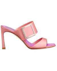 Roger Vivier - Trompette Satin Mules - Lyst