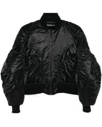 Mugler - Satin Bomber Jacket - Lyst