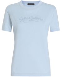 Dolce & Gabbana - Logo Embroidered T-Shirt - Lyst