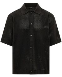 Amiri - Crochet Short-Sleeve Shirt - Lyst
