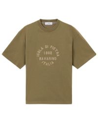 Stone Island - Logo Embroidered Crewneck T-Shirt - Lyst