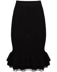 Nina Ricci - Ruffled Knit Skirt - Lyst