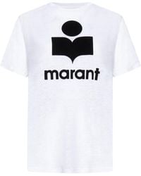 Isabel Marant - Isabel Marant Étoile Logo-Printed Crewneck T-Shirt - Lyst