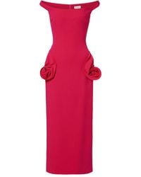 Magda Butrym - Floral-Appliqué Off-Shoulder Cocktail Dress - Lyst