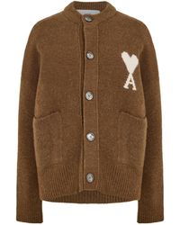 Ami Paris - Round-Neck Knit Cardigan - Lyst