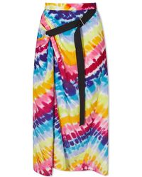 KENZO - Tie-Dye High Waist Midi Skirt - Lyst