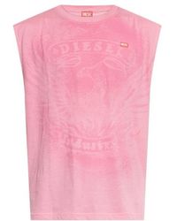DIESEL - T-Boxt Sleeveless Logo T-Shirt - Lyst