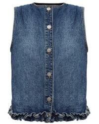 Baum und Pferdgarten - Madie Ruffled Denim Top - Lyst