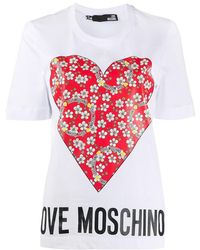 Moschino - T-Shirt With Round Neck And Short Sleeves - Lyst