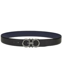 Ferragamo - Double-Sided Adjustable Gancini Belt - Lyst