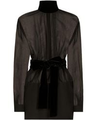Dolce & Gabbana - High Collar Long Sleeve Dress - Lyst