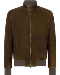 Boglioli - Zip-Fastening Suede Bomber Jacket - Lyst