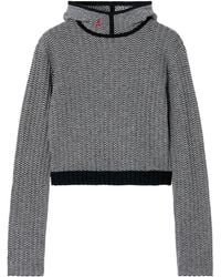 Perfect Moment - Jacquard Knit Wool-Cashmere Blend Hoodie - Lyst