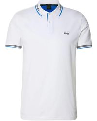 BOSS - Boss Logo Printed Short-Sleeved Polo Shirt - Lyst