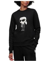 KARL LAGERFELD - Ikonik 2.0 Crewneck Sweatshirt - Lyst