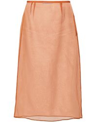 Prada - Straight Hem A-Line Midi Skirt - Lyst