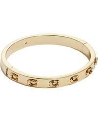 COACH - Signature C Hinged Bangle Bracelet - Lyst