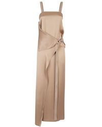 Fendi - Silk Long Dress - Lyst
