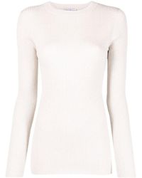 Brunello Cucinelli - Sparkling Cashmere And Silk Rib Knit Lightweight Sweater - Lyst
