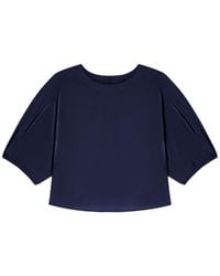 Emporio Armani - Poplin Blouse With Puffed Sleeves - Lyst