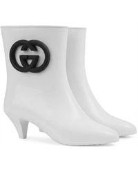 Gucci - Interlocking G Pointed-Toe Boots - Lyst