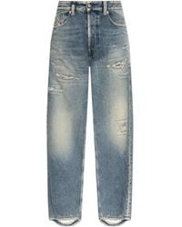 DIESEL - D-Macs Distressed Straight-Leg Jeans - Lyst