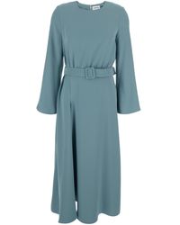 P.A.R.O.S.H. - Long Sleeves Cady Midi Dress - Lyst