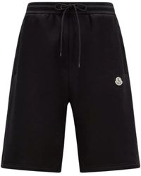 Moncler - Jersey Bermuda Shorts - Lyst
