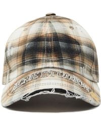 Acne Studios - Logo Embroidered Checked Cap - Lyst