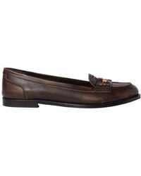 Miu Miu - Logo Loafers - Lyst