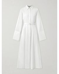 Gabriela Hearst - Carmina Belted Cotton-Poplin Maxi Dress - Lyst