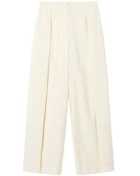Emporio Armani - Pleated Wide Leg Pants - Lyst