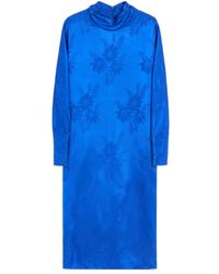 Valentino - Floral Jacquard Midi Dress - Lyst