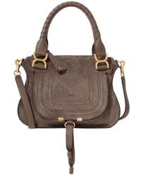 Chloé - Chloé Marcie Small Suede Shoulder Bag - Lyst