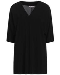Max Mara - Solid Color V-Neck Short-Sleeve T-Shirt - Lyst