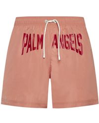 Palm Angels - Logo-Printed Drawstring Swim Shorts - Lyst