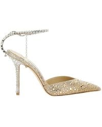 Jimmy Choo - Saeda 100 Ankle-Strapped Pumps - Lyst