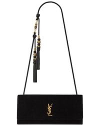Saint Laurent - Kate Velvet Clutch Bag - Lyst