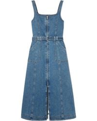 Jonathan Simkhai - Manson Belted Denim Midi Dress - Lyst