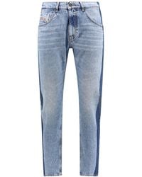 DIESEL - Logo Patch Straight Leg Jeans - Lyst