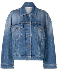 Stella McCartney - Rhinestone-Embellished Denim Jacket - Lyst