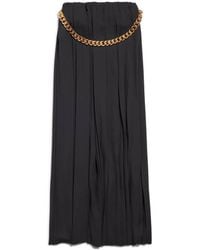 Balenciaga - Chunky Chain Pleated Maxi Skirt - Lyst