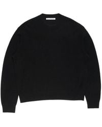 Acne Studios - Logo-Patch Crewneck Knitted Sweater - Lyst