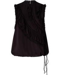 Pinko - Ruffled Sleeveless Top - Lyst