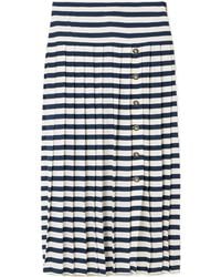 RIXO London - Una Striped Midi Skirt - Lyst